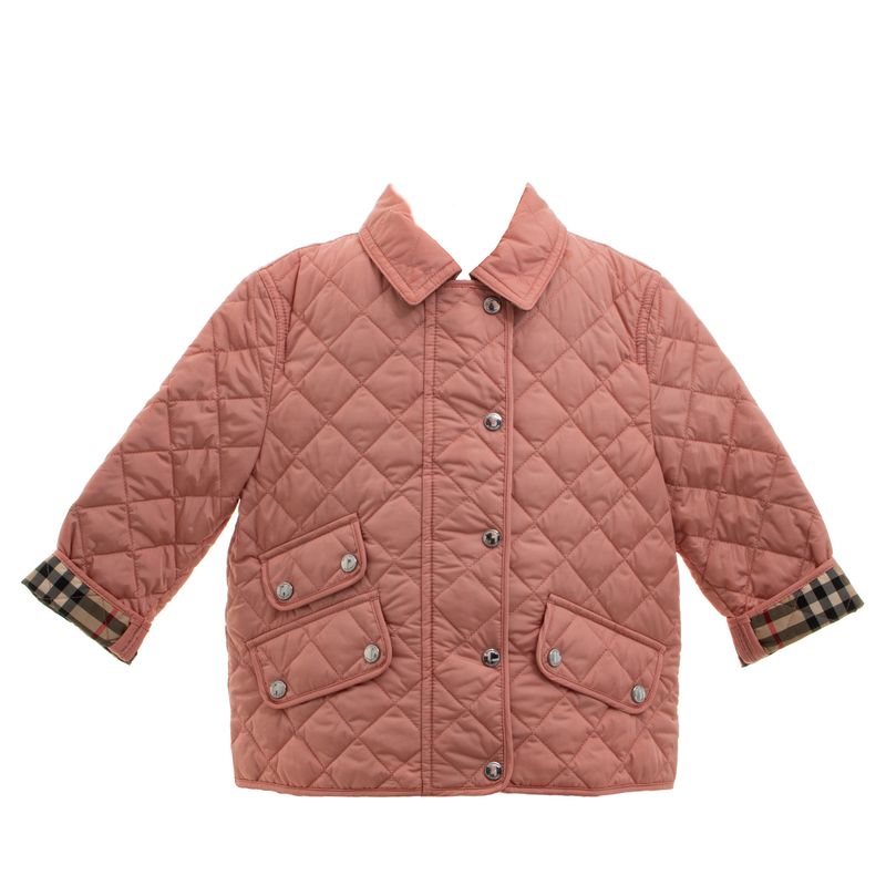 Casaco-Burberry-Infantil-Metalasse-Nylon-Rosa