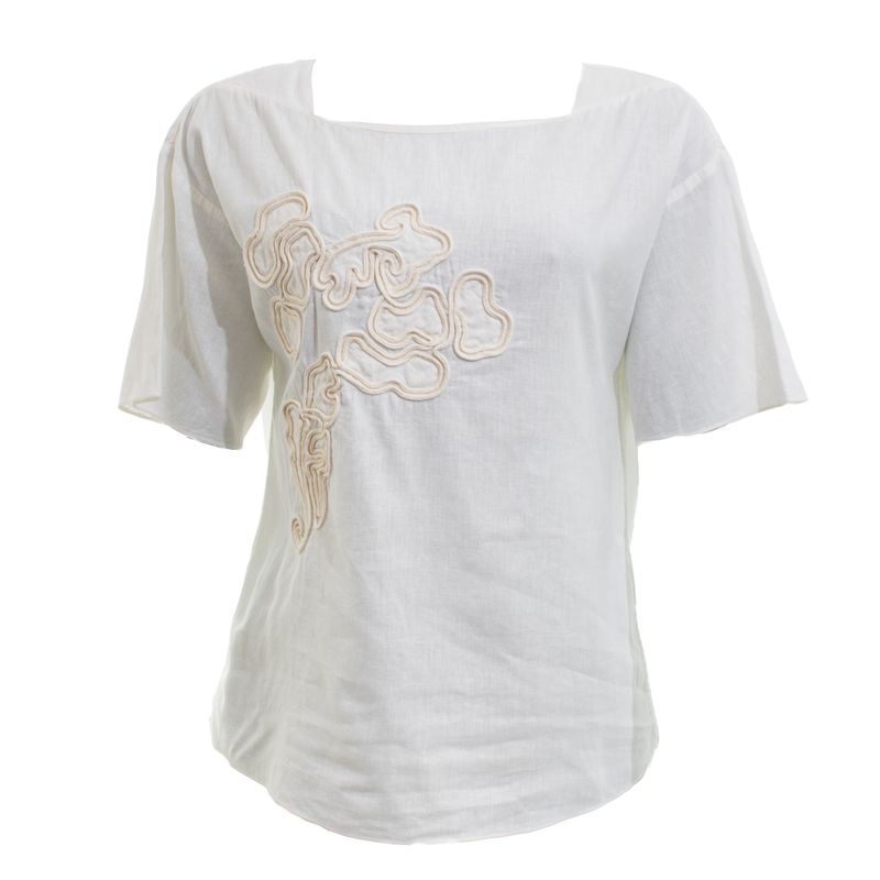 Camiseta-Cris-Barros-Linho-Branca-Bordada