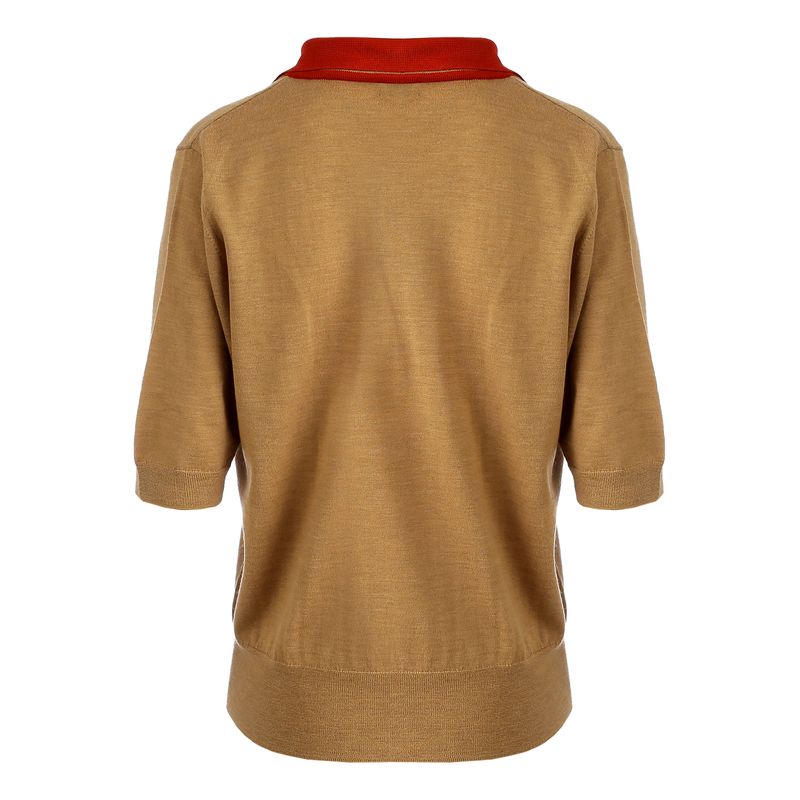 Blusa-Dries-Van-Noten-Marrom-e-Laranja