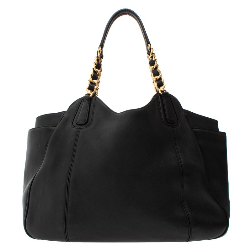 Bolsa-Salvatore-Ferragamo-Tote-Couro-Preto