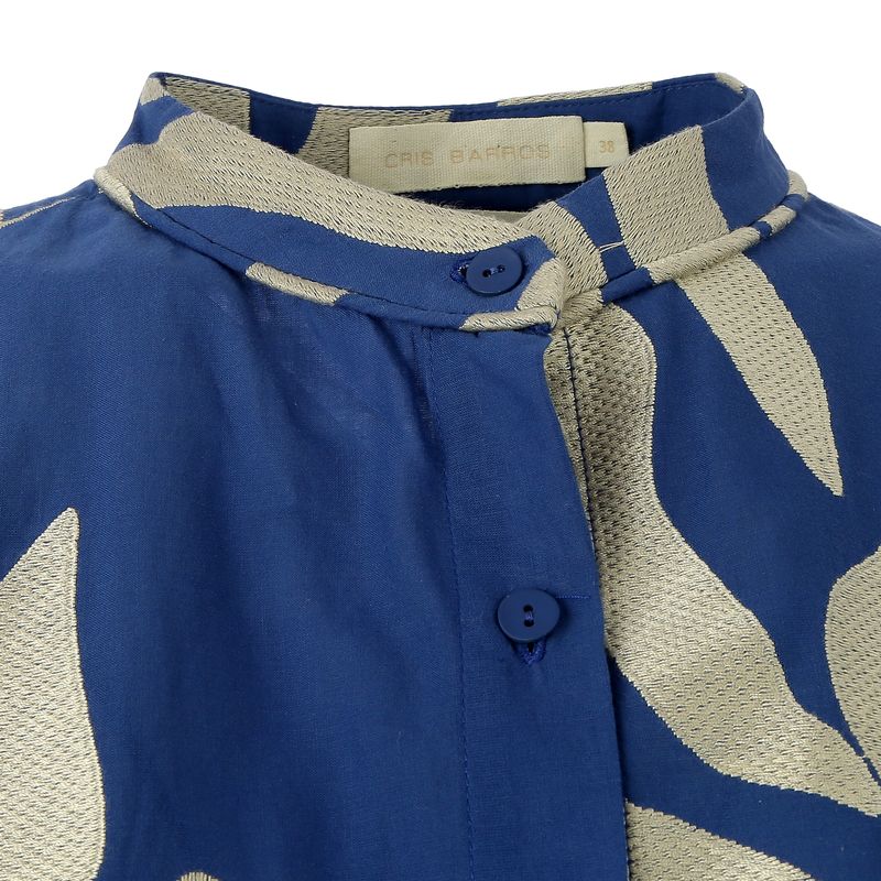 Camisa-Cris-Barros-Azul-com-Bordado