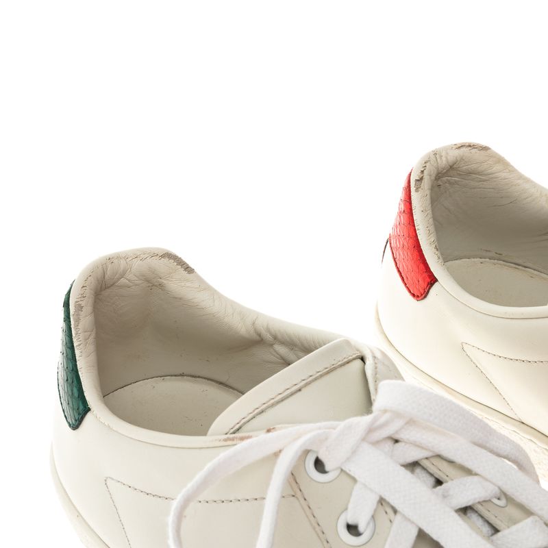 Tenis-Gucci-Ace-Branco-Faixa-Web-Bordado-Abelha