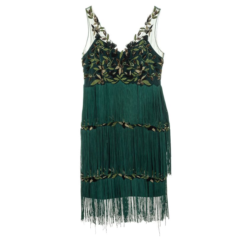 Vestido-Marchesa-Notte-Franjas-Verde