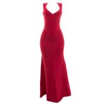 Vestido-Herve-Leger-Longo-Magenta