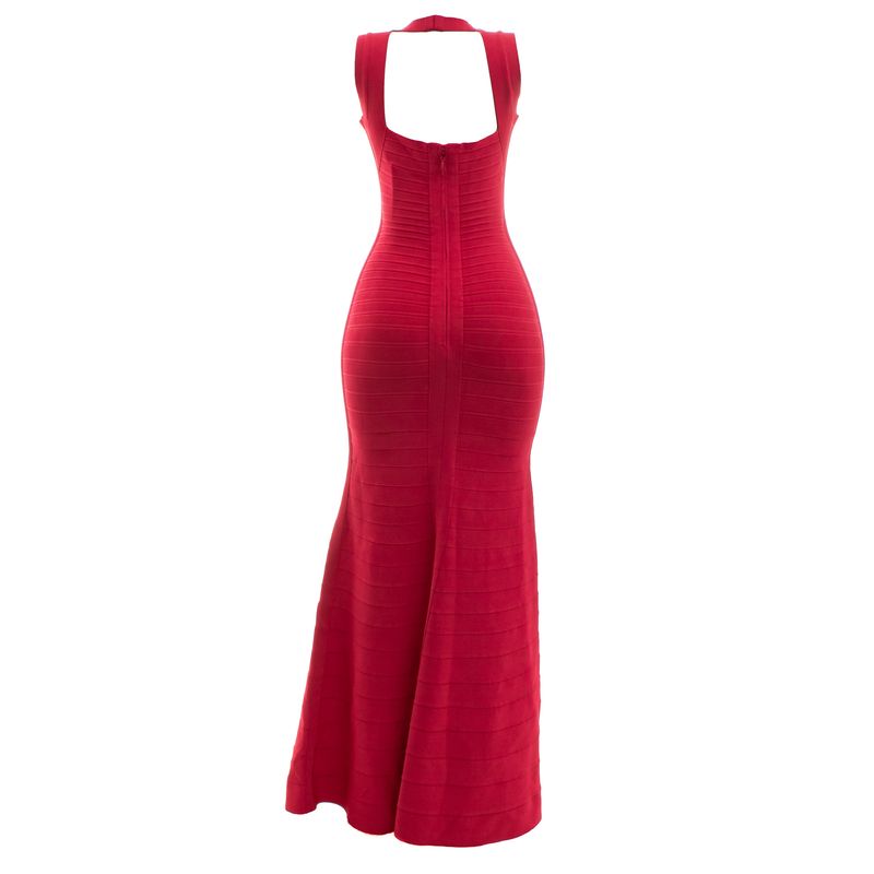 Vestido-Herve-Leger-Longo-Magenta