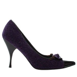 Scarpin Miu Miu Flores Roxo