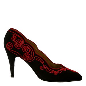 Sapato Gianni Versace Preto e Vermelho