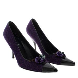 Scarpin Miu Miu Flores Roxo