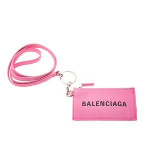 Porta-Cartão Balenciaga Rosa com Alça