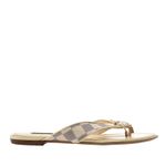 Rasteira-Louis-Vuitton-Couro-Damier-Creme