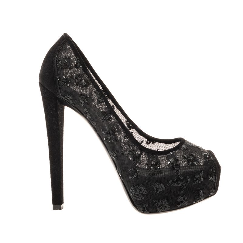 Peep-Toe-Louis-Vuitton-Tela-e-Paetes-Preto
