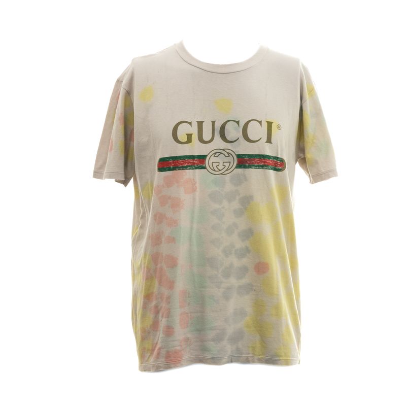 Camiseta-Gucci-Logo-Tie-Dye-Bege