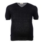 Camiseta-100--Capri-Gola-V-Linho-Azul-Marinho