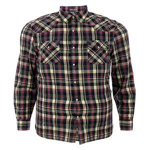 Camisa 7 For All Mankind Xadrez Azul e Rosa