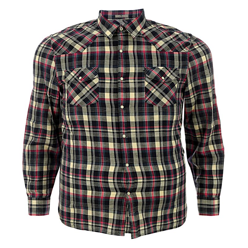 Camisa-7-For-All-Mankind-Xadrez-Azul-e-Rosa