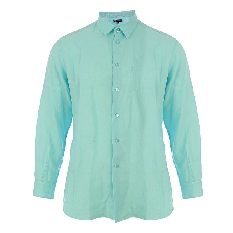 Camisa-Vilebrequin-Linho-Azul-Claro