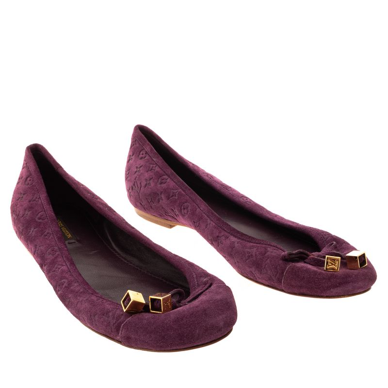Sapatilha-Louis-Vuitton-Camurca-Monograma-Roxa