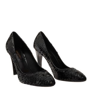Scarpin Louis Vuitton Paetes Preto