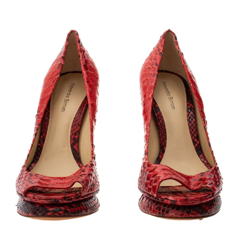 Peep-Toe-Alexandre-Birman-Couro-Exotico-Vermelho