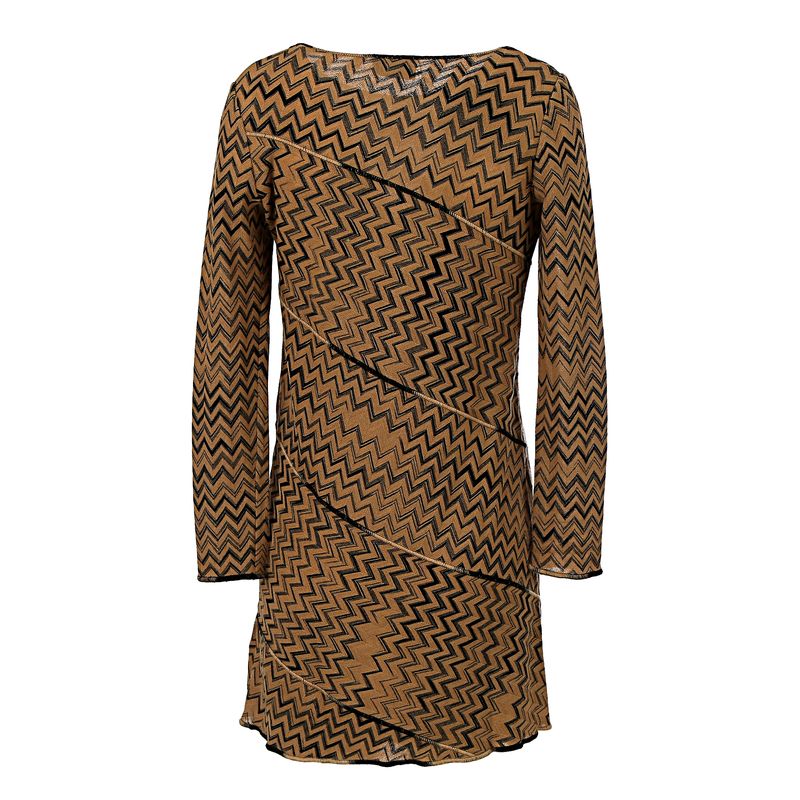 Vestido-Missoni-Trico-Preto-e-Bege-