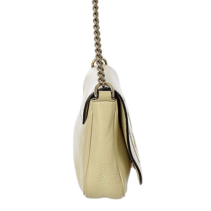 Bolsa-Gucci-Soho-Chain-Flap-Creme-