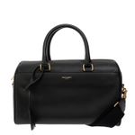 Bolsa-Saint-Laurent-Duffle-Couro-Preto
