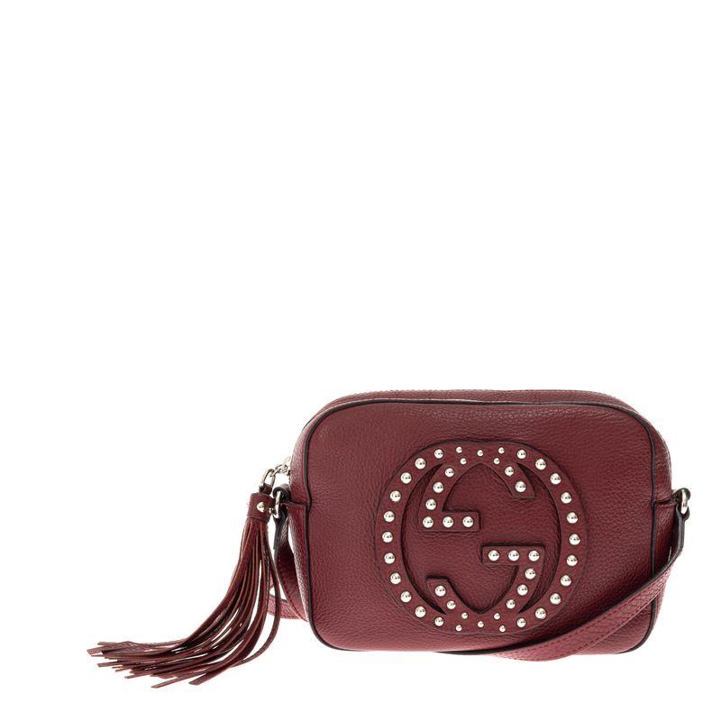 Bolsa-Gucci-Soho-Disco-Studded-Couro-Bordo