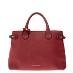 Bolsa-Burberry-Banner-House-Check-Couro-Vermelha