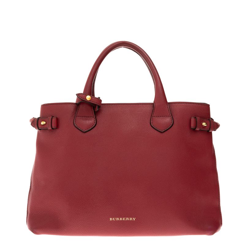 Bolsa-Burberry-Banner-House-Check-Couro-Vermelha