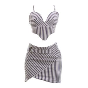 Conjunto Tufi Duek Top e Mini Saia Lilas P
