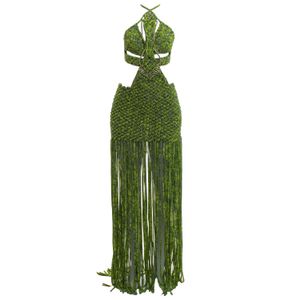 Vestido Tufi Duek Estampa Lalique Verde P
