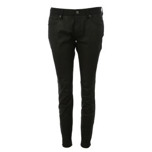 Calça Burberry Couro e Algodão Preto