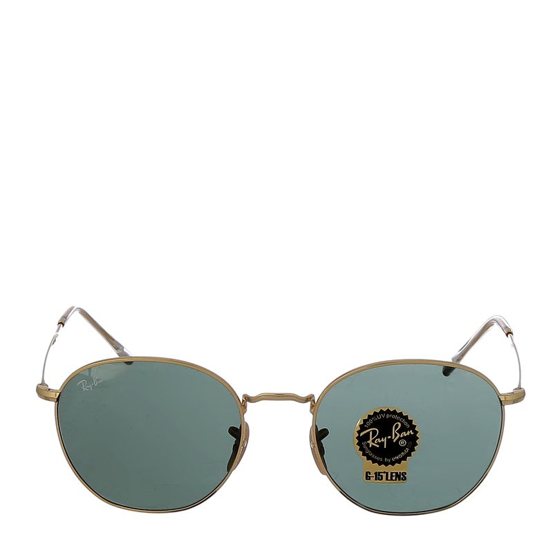 Oculos-Ray-Ban-Round-Verde-e-Dourado