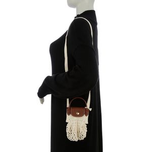 Bolsa Longchamp Le Pliage Filet Ecru