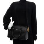 Bolsa-Saint-Laurent-Duffle-Couro-Preto