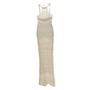 Vestido Emilio Pucci Longo Crochê Branco