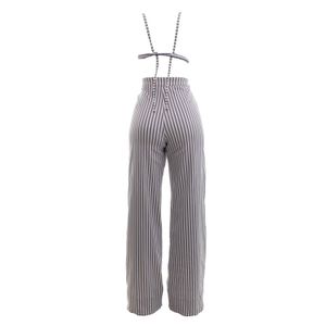 Conjunto Tufi Duek Top e Calça Listrada Lilás M