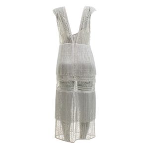 Vestido Tufi Duek Midi Renda Off M