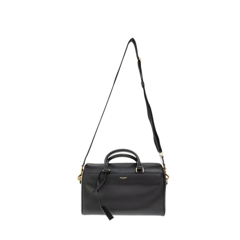 Bolsa-Saint-Laurent-Duffle-Couro-Preto
