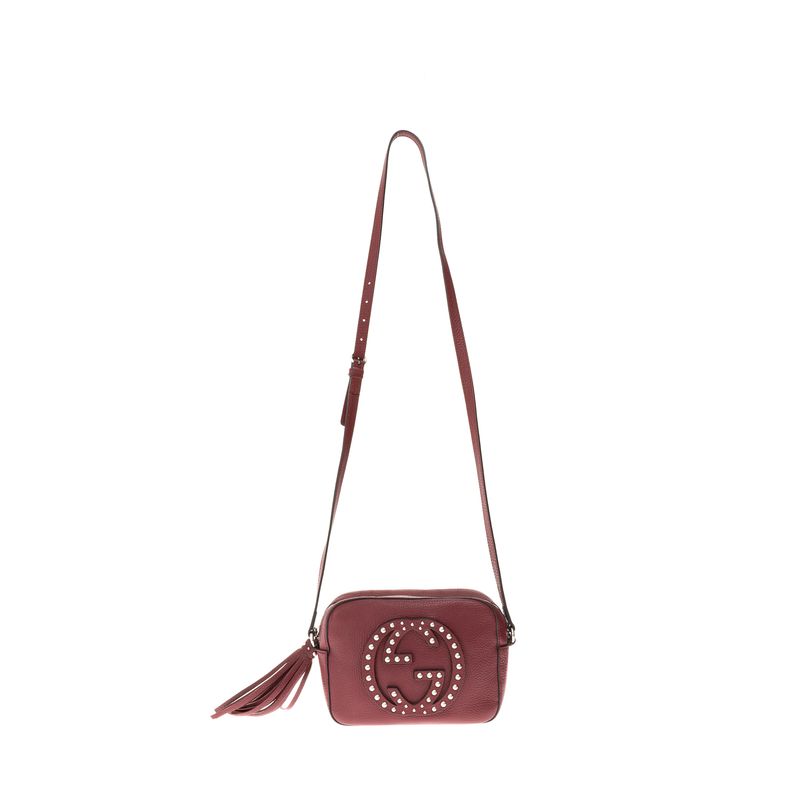 Bolsa-Gucci-Soho-Disco-Studded-Couro-Bordo