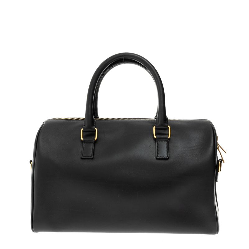 Bolsa-Saint-Laurent-Duffle-Couro-Preto