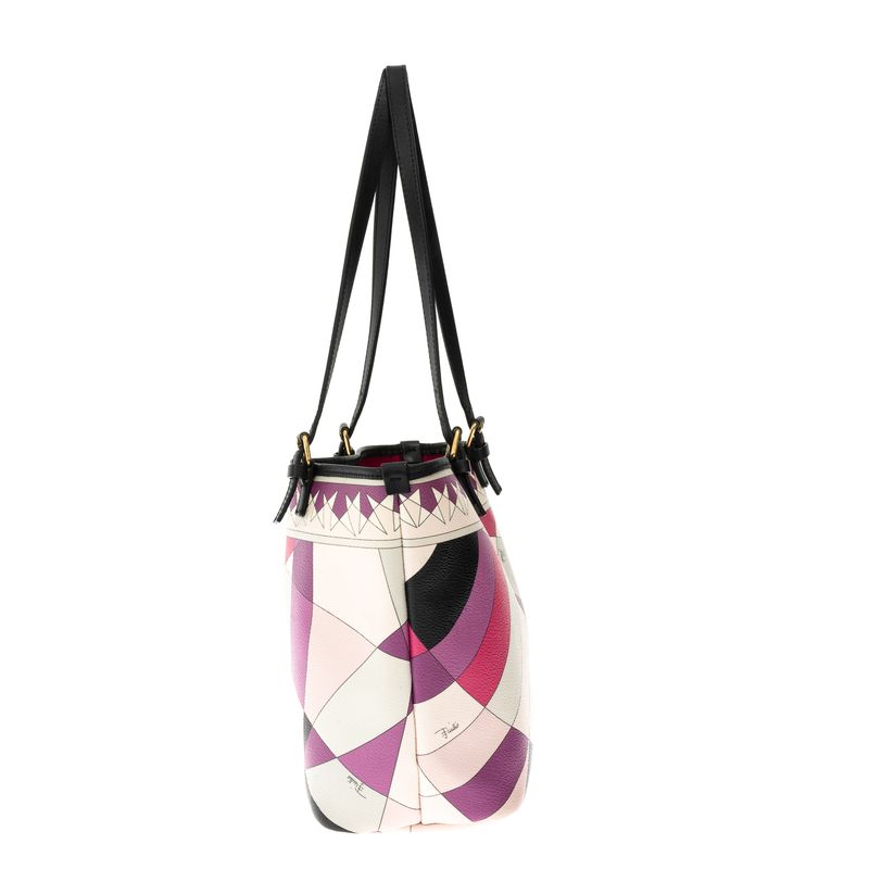 Bolsa-Emilio-Pucci-Couro-Branco-e-Rosa