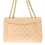 Bolsa-Chanel-Classic-Flap-Lambskin-Bege