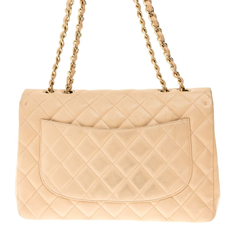 Bolsa-Chanel-Classic-Flap-Lambskin-Bege