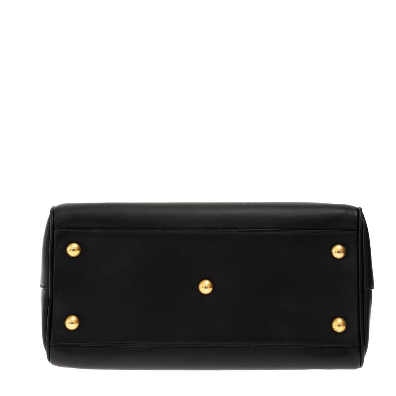 Bolsa-Saint-Laurent-Duffle-Couro-Preto