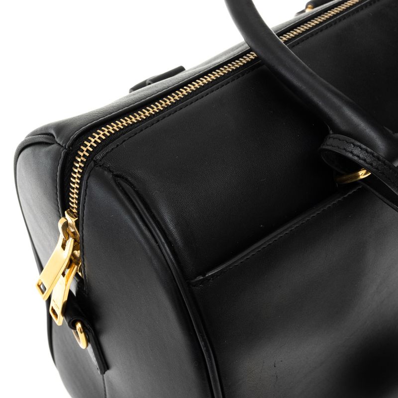 Bolsa-Saint-Laurent-Duffle-Couro-Preto