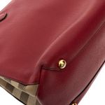 Bolsa-Burberry-Banner-House-Check-Couro-Vermelha