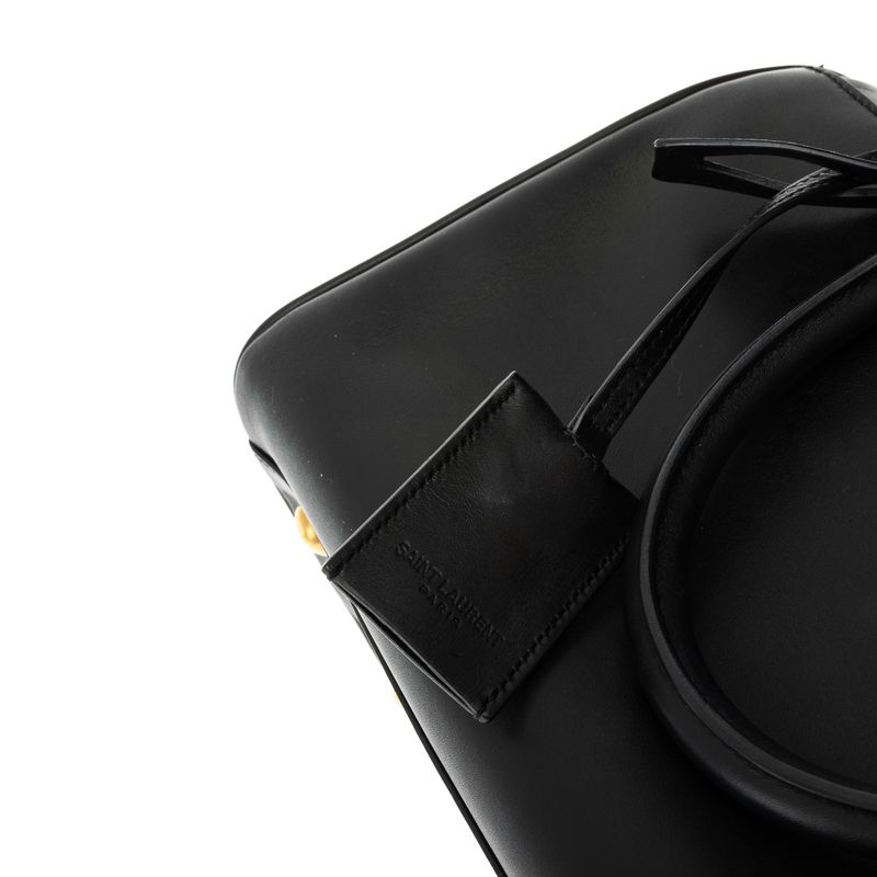 Bolsa-Saint-Laurent-Duffle-Couro-Preto
