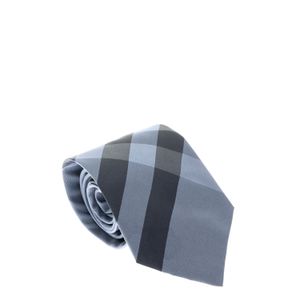 Gravata Burberry Xadrez Cinza