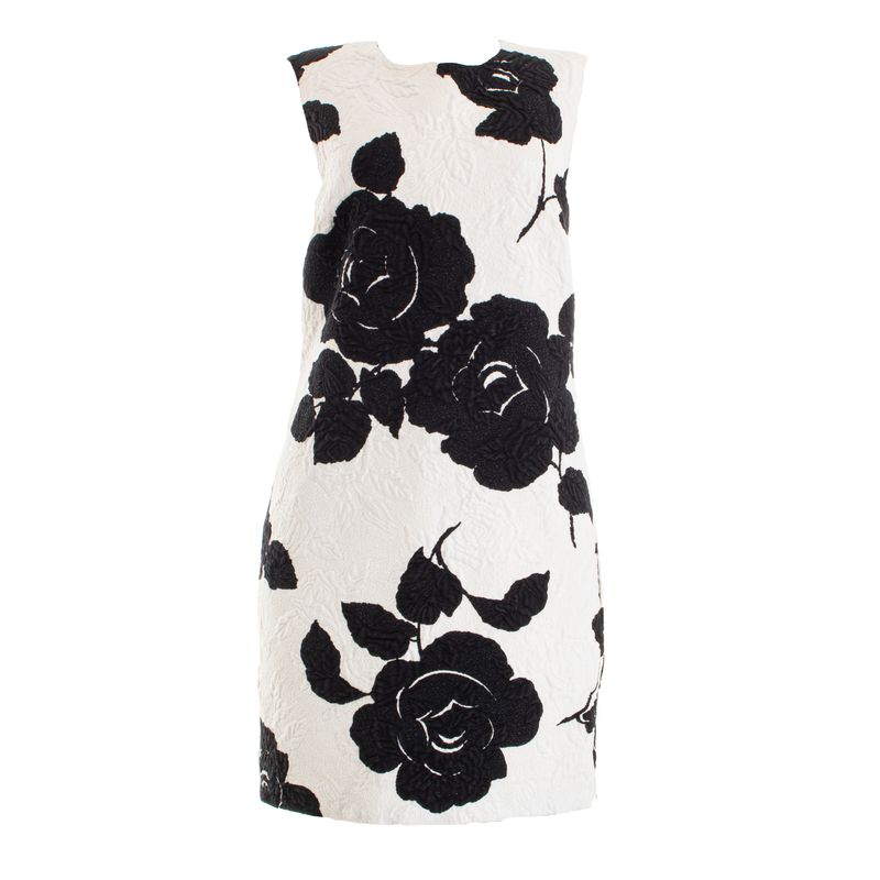 Vestido-Dolce---Gabbana-Rosas-Preto-e-Branco